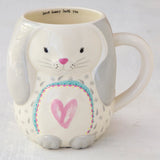 Natural Life Folk Art Coffee Mug - Bonnie The Bunny - Lace and Grace Boutique