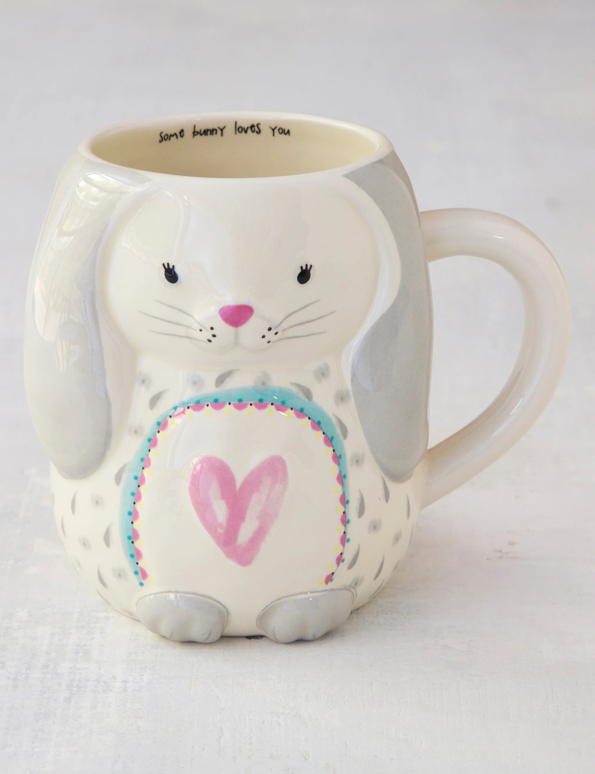 Natural Life Folk Art Coffee Mug - Bonnie The Bunny - Lace and Grace Boutique