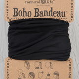 Natural Life black boho bandeau that can be worn as headband, tube top, and more.