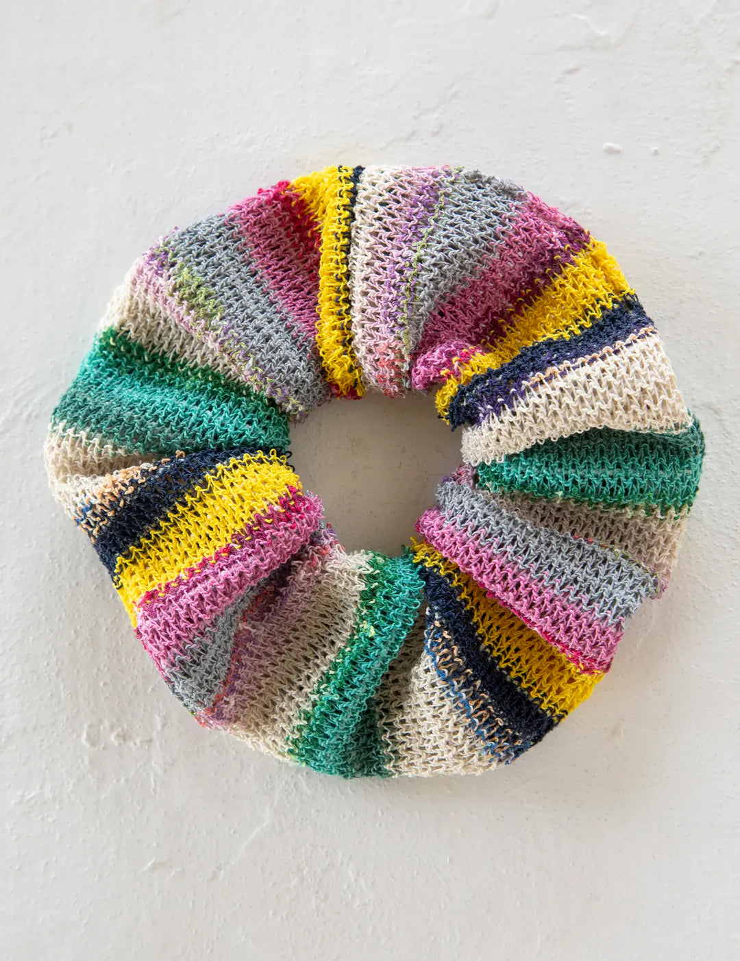 Colorful crochet scrunchie by Natural Life.