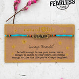 Beaded "Fearless" bracelet by Natural Life.