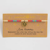 Natural Life beaded live happy bracelet.
