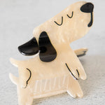 White dog Natural Life hair claw clip.