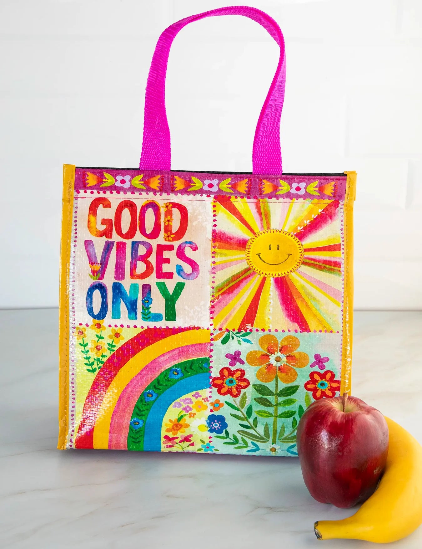 Insulated lunch bag with velcro closure by Natural Life.