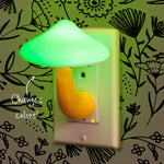 Natural Life LED color-changing bulb mushroom night light.