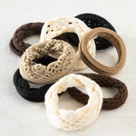 Set of 8 stretchy hair ties by Natural Life.