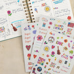 Set of 3, Natural Life sticker sheets with 126 stickers total in Multi.