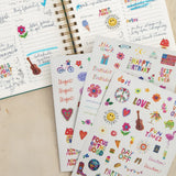 Set of 3, Natural Life sticker sheets with 126 stickers total in Multi.