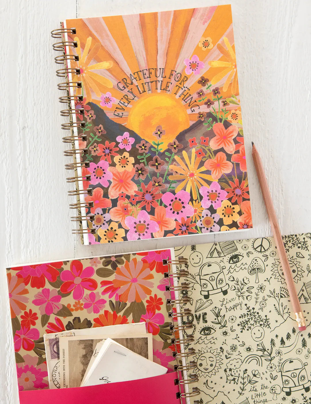 Natural Life "Grateful for every little thing" 75 ruled pages spiral notebook.