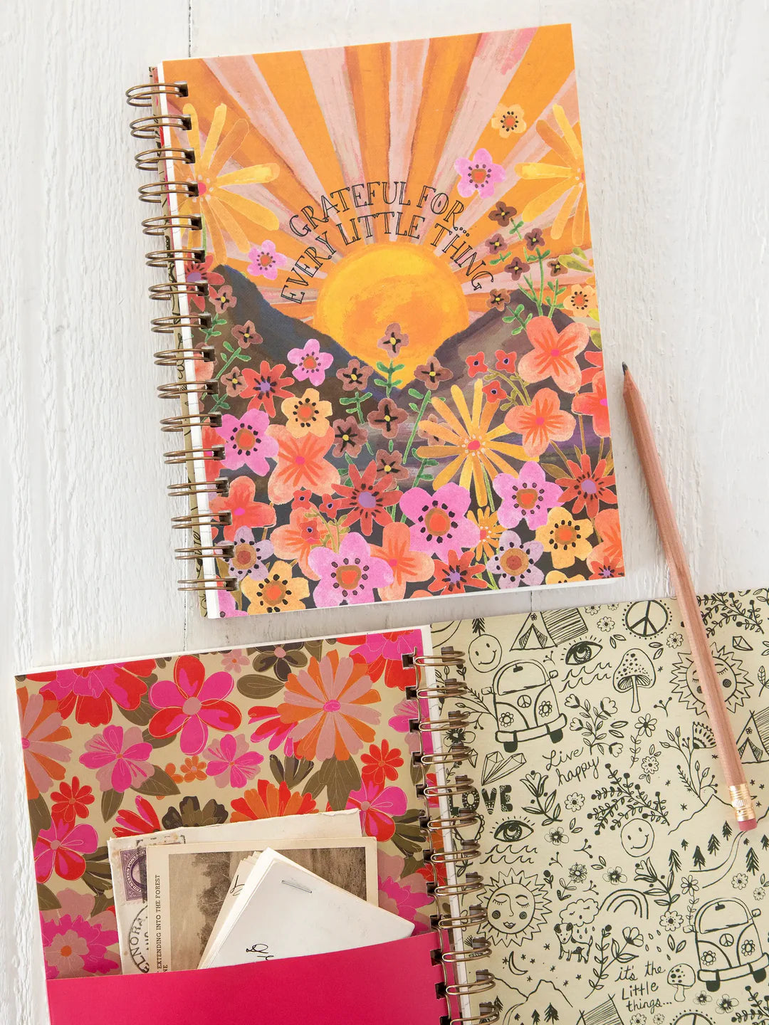 Natural Life "Grateful for every little thing" 75 ruled pages spiral notebook.