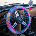 Floral patchwork steering wheel cover by Natural Life.