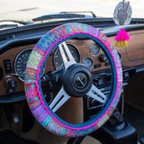 Floral patchwork steering wheel cover by Natural Life.