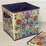 Natural Life storage cube with handles and fold flat storage.