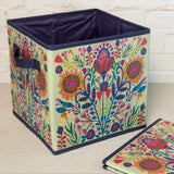 Natural Life storage cube with handles and fold flat storage.