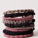 Textured set of ten hair ties by Natural Life.
