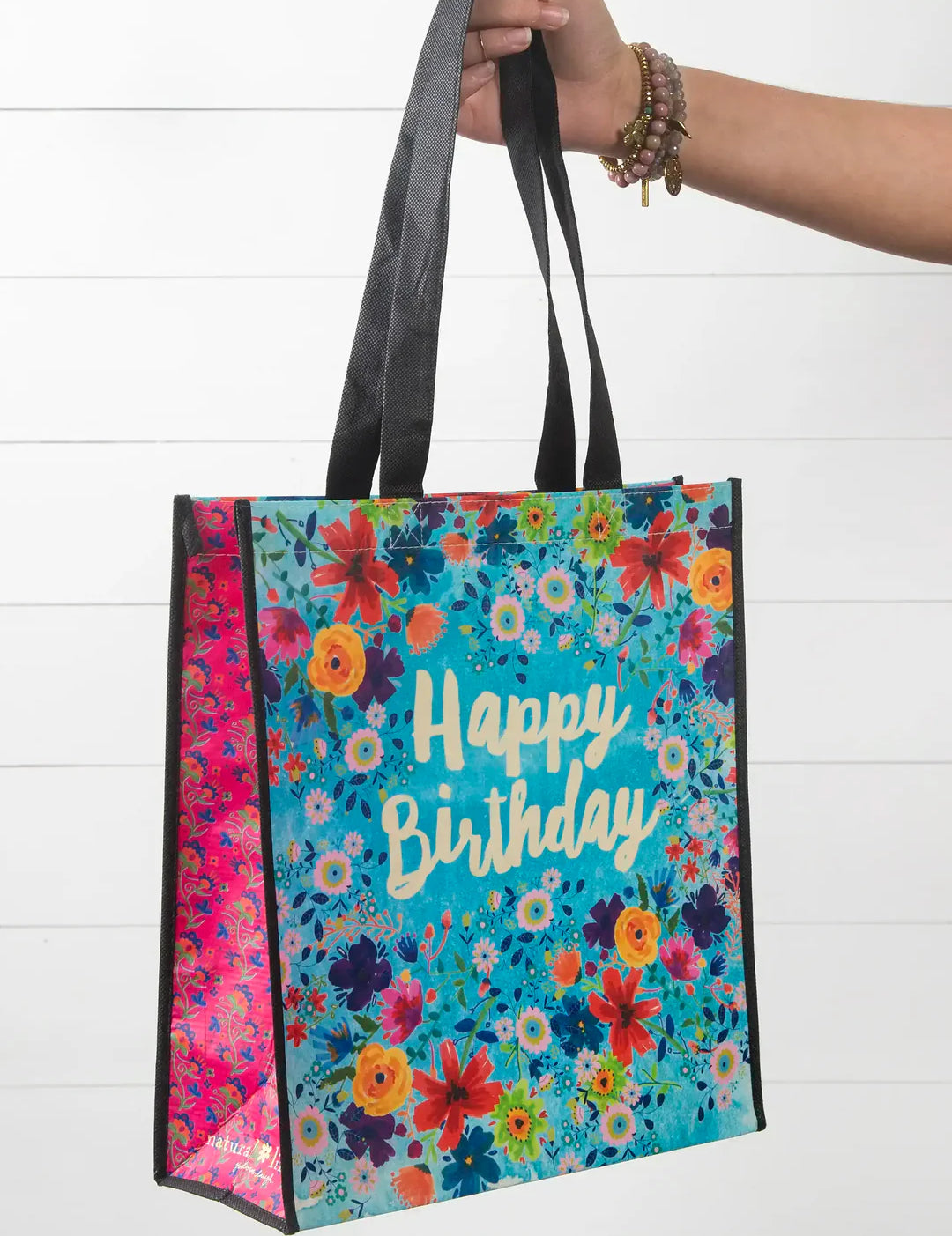 Reusable happy birthday gift bags by Natural Life.