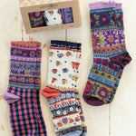 Natural Life Boho Sock Set - Coffee Cups - Lace and Grace Boutique