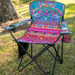 Natural Life Folding Camp Chair - Folk Floral Border - Lace and Grace Boutique