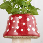 Natural Life So Cute Ceramic Planter - Mushroom Red - Lace and Grace Boutique