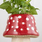Natural Life So Cute Ceramic Planter - Mushroom Red - Lace and Grace Boutique