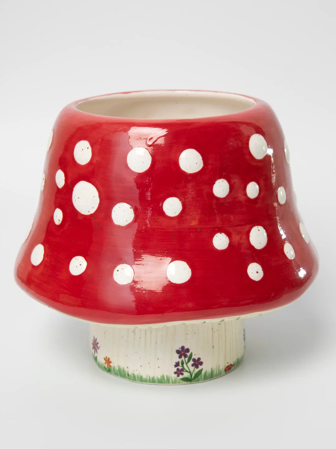 Natural Life So Cute Ceramic Planter - Mushroom Red - Lace and Grace Boutique