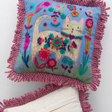 Natural Life Tufted Boho Pillow - Cat