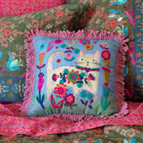 Natural Life Tufted Boho Pillow - Cat