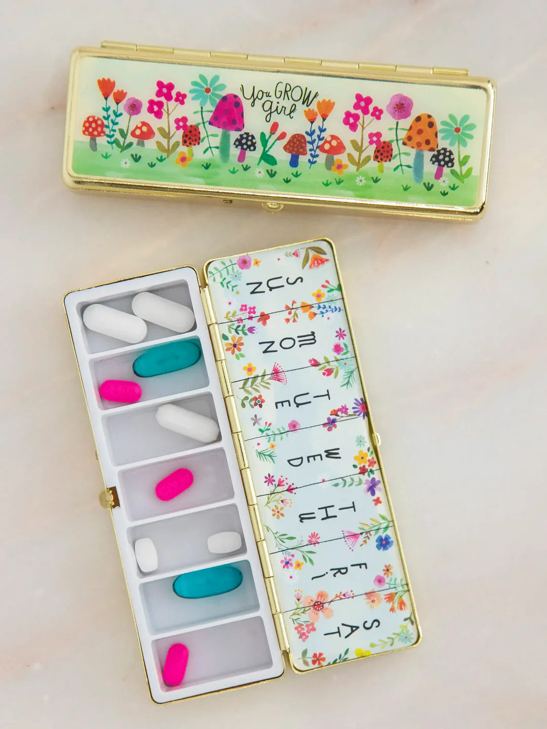 Natural Life Weekly Pill Organizer - You Grow Girl - Lace and Grace Boutique