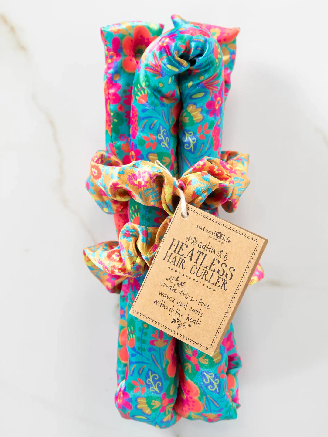 Natural Life Heatless Hair Curler - Teal Floral - Lace and Grace Boutique