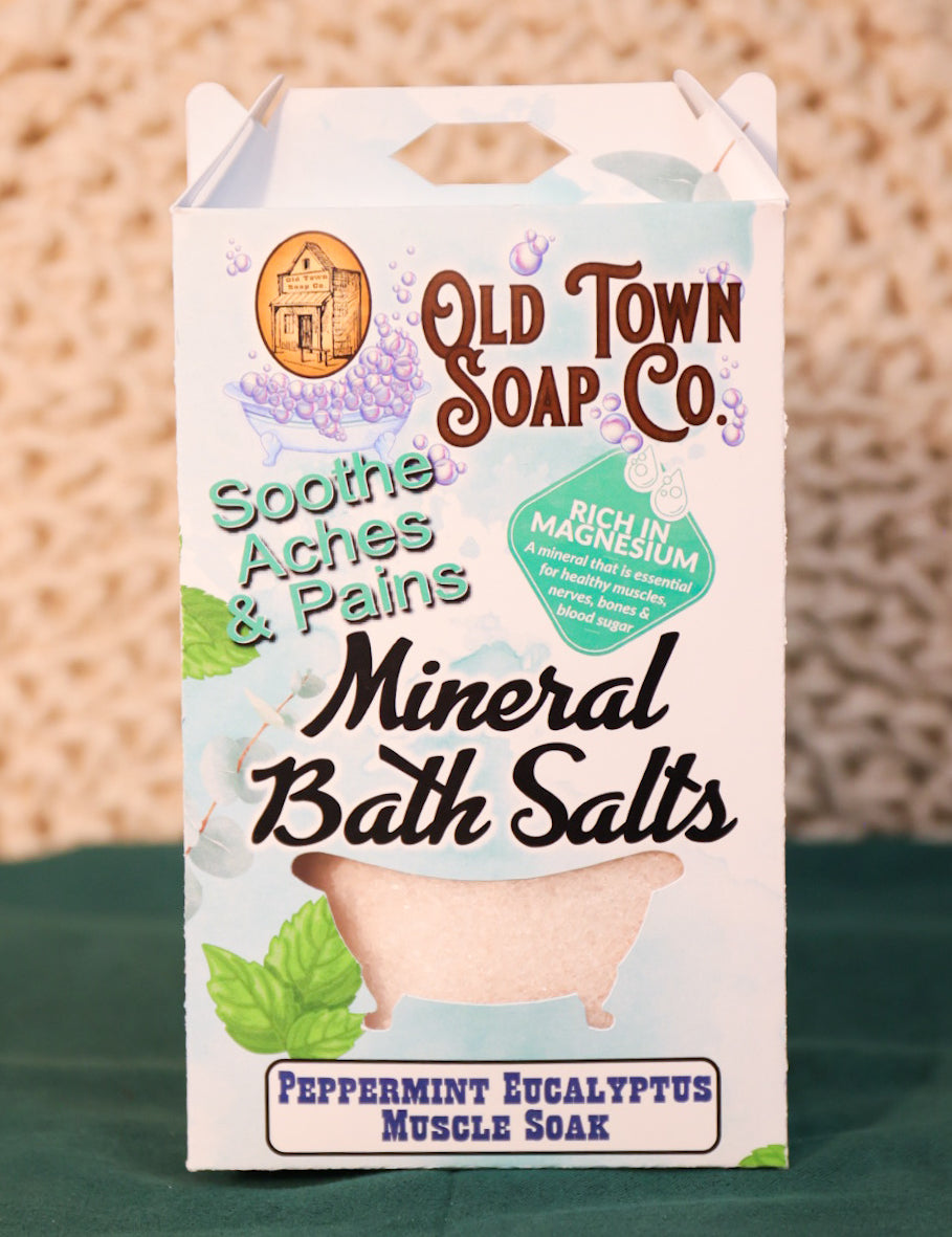 Old Town Bath Salts - Peppermint Eucalyptus Muscle Soak - Lace and Grace Boutique