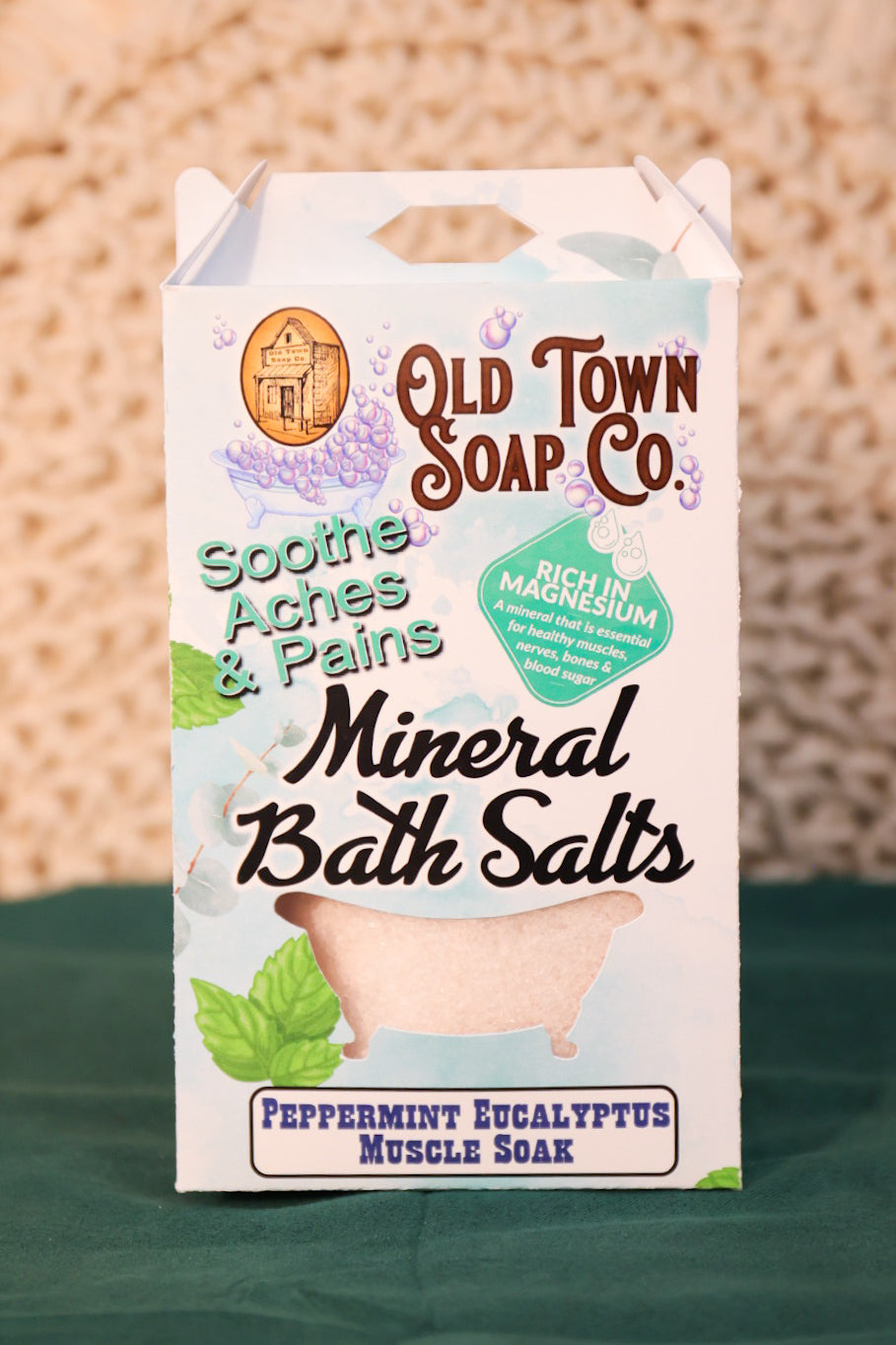 Old Town Bath Salts - Peppermint Eucalyptus Muscle Soak - Lace and Grace Boutique
