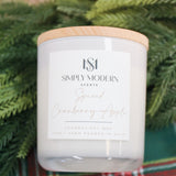 Simply Modern Soy Wax Candle - Spiced Cranberry Apple - Lace and Grace Boutique