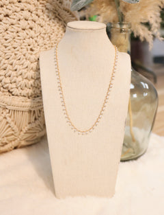 Dainty Pearl Detail Necklace - Gold - Lace and Grace Boutique