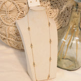 Bead Cluster Snake Chain Necklace & Stud Earring Set