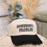Somebody's Problem Two-Tone Canvas Cap - Black