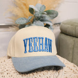 C.C "YEEHAW" Embroidered Two Tone Baseball Cap