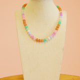 Candy Beaded Necklace - Pastel Gemstone - Lace and Grace Boutique