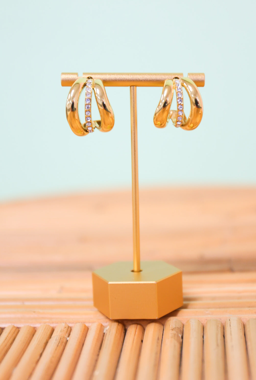 Golden Era Hoop Drop Earrings - Lace and Grace Boutique