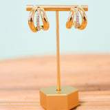 Golden Era Hoop Drop Earrings - Lace and Grace Boutique