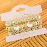Crystal Lux Power Bracelet Stack Set - Gold - Lace and Grace Boutique
