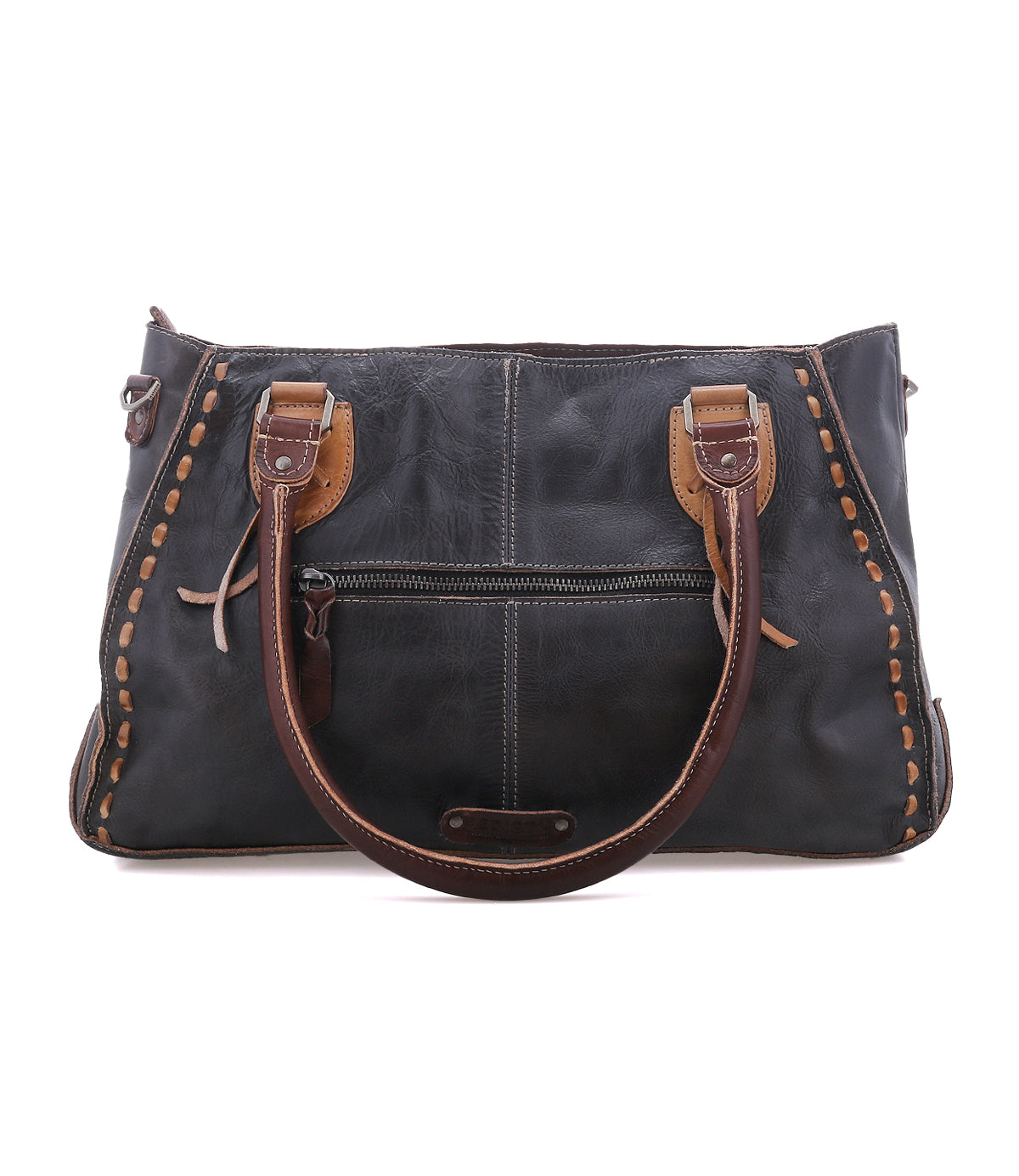 Java Rustic Rockababy with dual top handles and the exterior zip pocket for phone and small essentials
