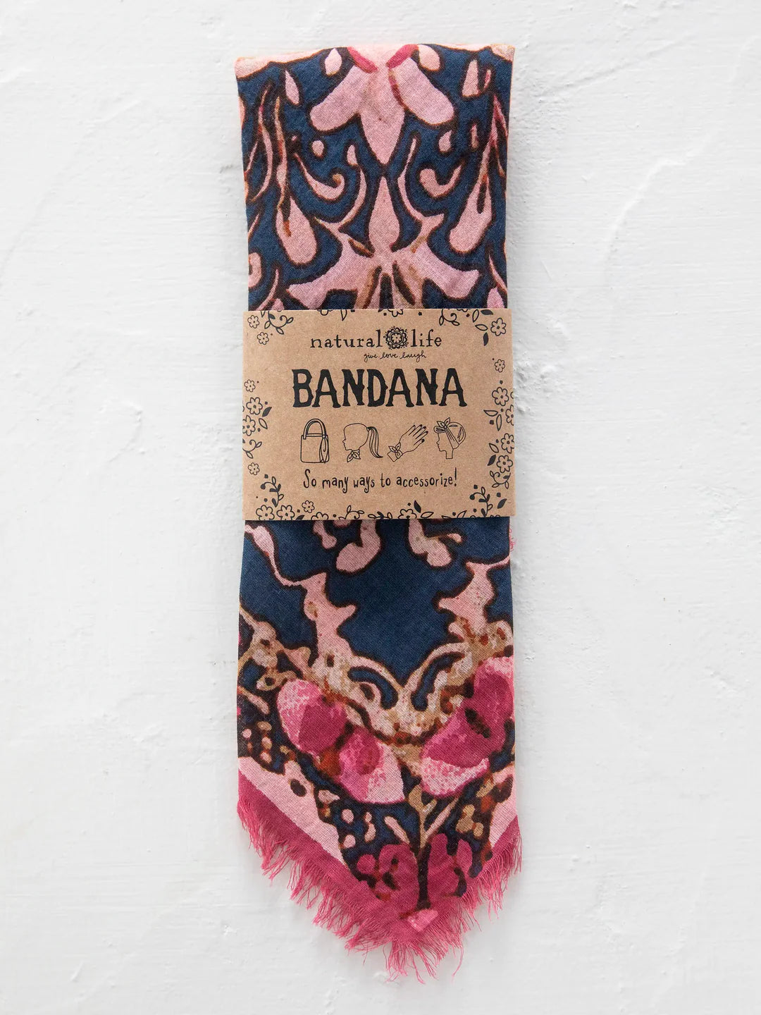 Natural Life Bandana - Navy - Lace and Grace Boutique