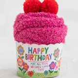 Natural Life Cozy Happy Birthday Cupcake Socks