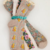 Natural Life Blossom Socks & Scrunchie, Set of 3 - Ash - Lace and Grace Boutique