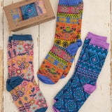 Boho Sock Set by Natural Life - Multi Floral - Lace and Grace Boutique