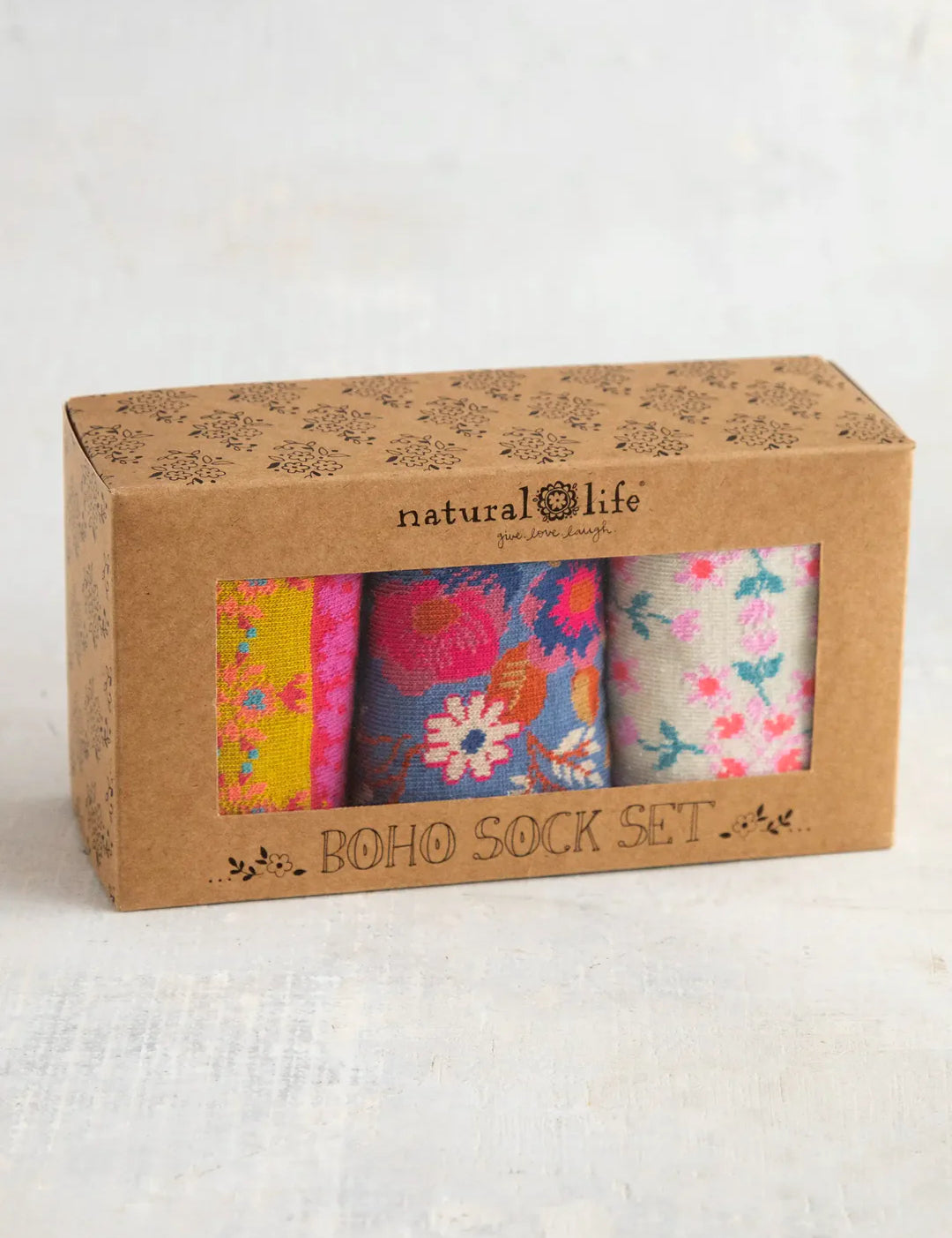 Natural Life Boho Socks Set - Cream Borders - Lace and Grace Boutique