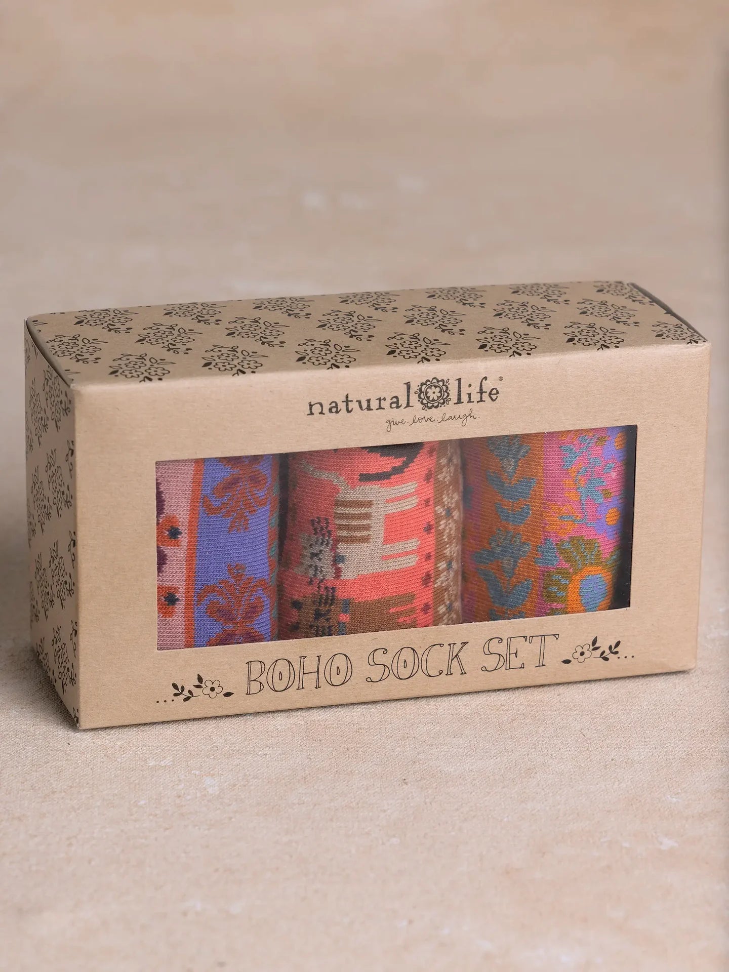 Natural Life Boho Sock Set - Cat - Lace and Grace Boutique