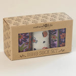 Natural Life Boho Sock Set - Coffee Cups - Lace and Grace Boutique