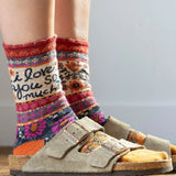 Natural Life Boho Socks, Set of 3 - I Love You So Much