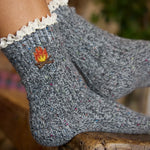 Natural Life Little Things Embroidered Socks - Campfire - Lace and Grace Boutique